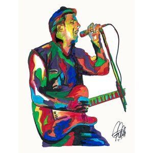 Joe Strummer The Clash Singer Punk Rock Music Poster Print Wall Art 18x24